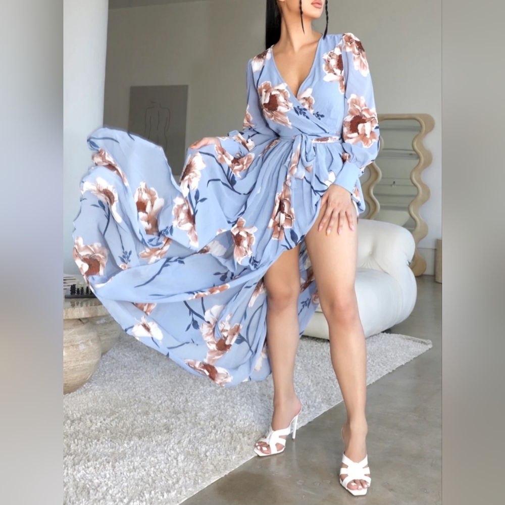 Fashion Nova Maxi Dress - Blue